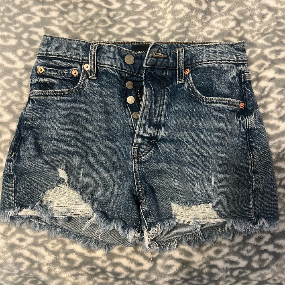 Lucky Brand High Rise Mom Jean Shorts